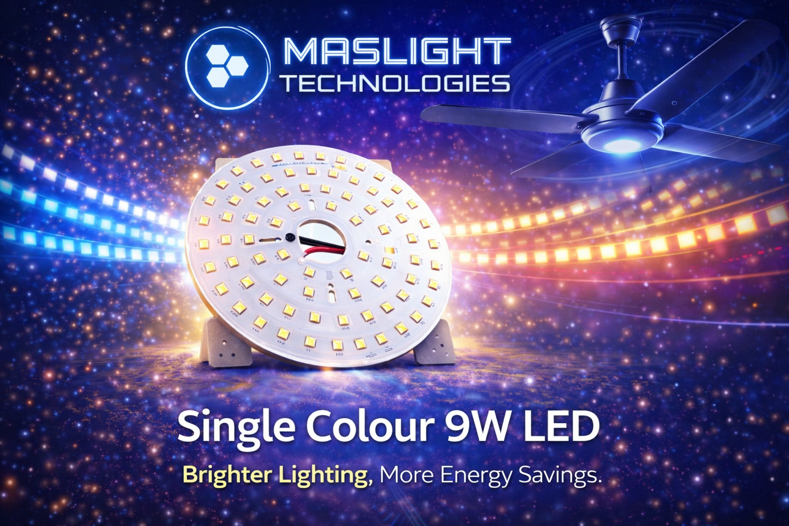 Single Colour 9W LED for BLDC Fans